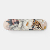Bloemen rustieke elegante tijger persoonlijk skateboard (Horizontaal)