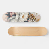 Bloemen rustieke elegante tijger persoonlijk skateboard (Horizontaal)