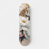 Bloemen rustieke  elegante tijger persoonlijk skateboard (Voorkant)