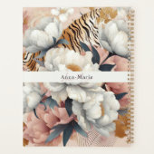 Bloemen rustieke elegante tijger planner (Achterkant)