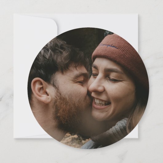 Bloemen rustieke hout boom schors bruiloft foto save the date (Achterkant)