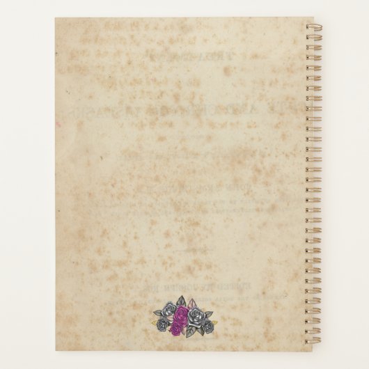 Bloemen Rustieke Inspire School Planner (Achterkant)