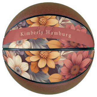 Bloemen rustieke kleurrijke bohemian botanische basketbal