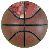 Bloemen rustieke kleurrijke bohemian botanische basketbal (Rechts)