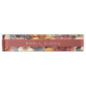 Bloemen rustieke kleurrijke bohemian botanische naambordje (Voorkant)