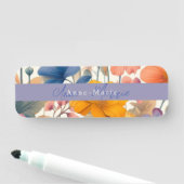 Bloemen rustieke kleurrijke bohemian botanische naamplaatje (In situ)