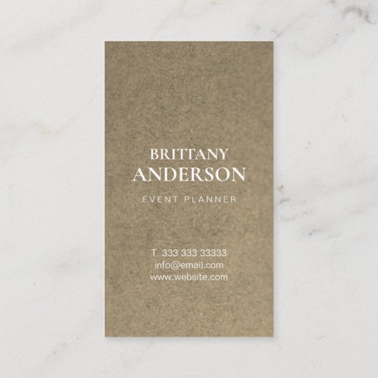  Bloemen Rustieke Kraft Waterverf Visitekaartje (Achterkant)