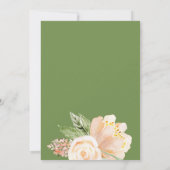 Bloemen rustieke lente verlovingsfeest uit te nodi kaart (Achterkant)