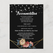 Bloemen Rustieke Magnolia String Lichte accommodat Aankondigingskaart (Voorkant)