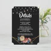 Bloemen Rustieke Magnolia String Lights Behuizing Kaart (Staand voorkant)