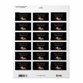 Bloemen rustieke Magnolia String Lights Etiket (Full Sheet)