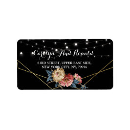 Bloemen rustieke Magnolia String Lights Etiket