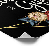 Bloemen rustieke Magnolia String Lights Kaarten &  Poster (Hoek)