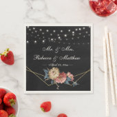 Bloemen rustieke Magnolia String Lights Servet (Insitu)