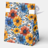 Bloemen rustieke mode retro patroon bedankdoosjes (Achterkant)