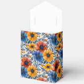 Bloemen rustieke mode retro patroon bedankdoosjes (Open)