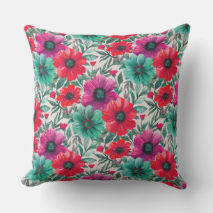 Bloemen rustieke mode retro patroon buitenkussen