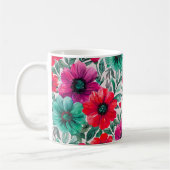 Bloemen rustieke mode retro patroon koffiemok (Links)