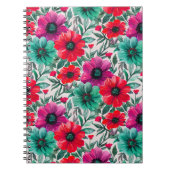 Bloemen rustieke mode retro patroon notitieboek (Voorkant)