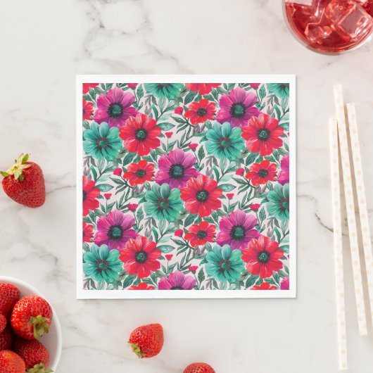 Bloemen rustieke mode retro patroon servet (Insitu)