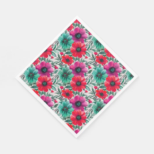 Bloemen rustieke mode retro patroon servet (Hoek)