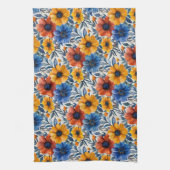 Bloemen rustieke mode retro patroon theedoek (Verticaal)
