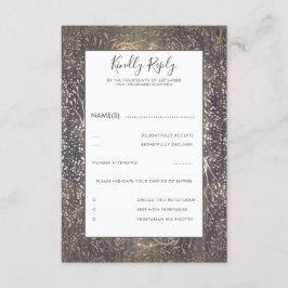 Bloemen rustieke Vintage bruiloft RSVP Kaartje