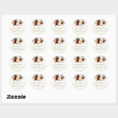 Bloemen rustieke Vintage Ronde Sticker (Vel)