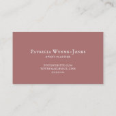 Bloemen Rustieke Waterverf Marsala Visitekaartje (Achterkant)