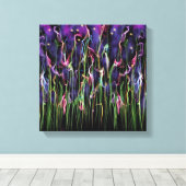 Bloemen 's middags Abstract Canvas Afdruk (Insitu (Houten vloer))