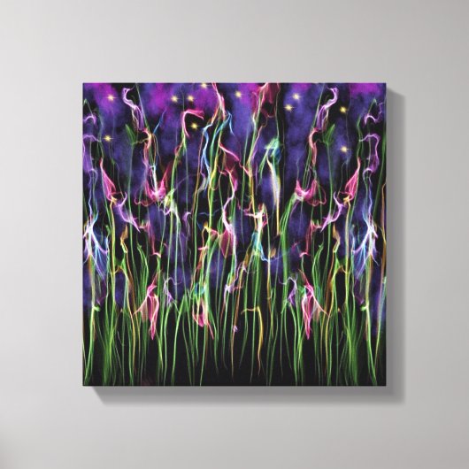 Bloemen 's middags Abstract Canvas Afdruk (Voorkant)