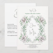 Bloemen  Sage groen, met details, Kaart (Voorkant / Achterkant)