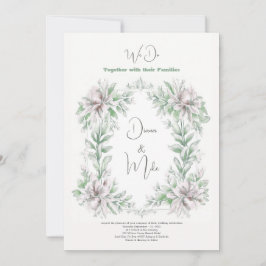 Bloemen  Sage groen, met details, Kaart