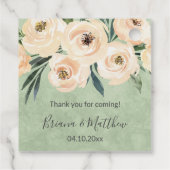 Bloemen Salie Groen Bruiloft Favor Labels (Achterkant)