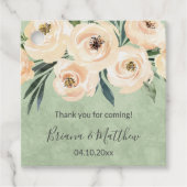 Bloemen Salie Groen Bruiloft Favor Labels (Voorkant)