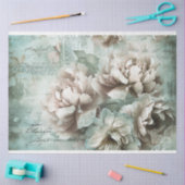  Bloemen Salie Groene Pioenrozen Decoupage Tissuepapier (Craft)