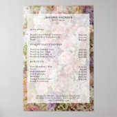 Bloemen Salon Prijslijst Poster (Voorkant)