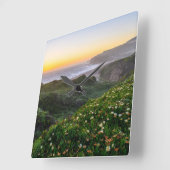 Bloemen | Santa Cruz California Vierkante Klok (Hoek)