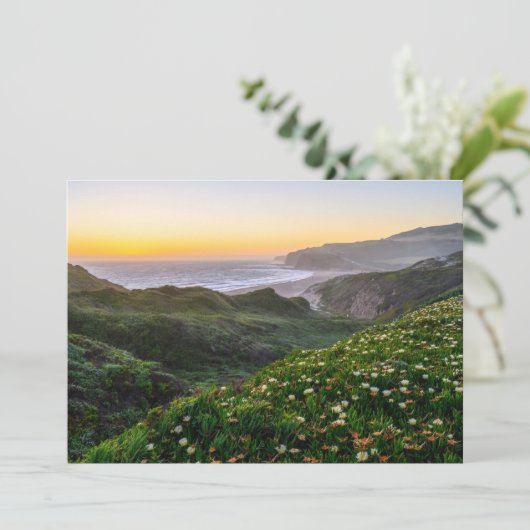 Bloemen | Santa Cruz Californië Bedankkaart (Staand voorkant)