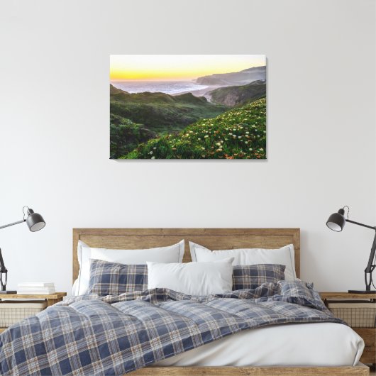 Bloemen | Santa Cruz Californië Canvas Afdruk (Insitu (Slaapkamer))