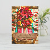 Bloemen & Sarape Mexicaanse kerstviering Kaart (Staand voorkant)