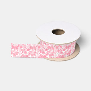 bloemen satijnen lint