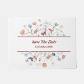 Bloemen "Save the Date" Deurmat (Voorkant)