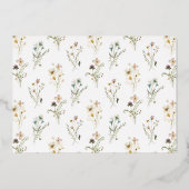Bloemen Save The Date Folie Uitnodiging (Achterkant)