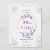 Bloemen Save The Date Kaart, Trouw Uitnodigingskaa Kaart (Voorkant)