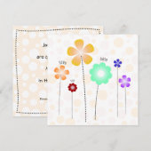 Bloemen Save the Date Sjabloon Kaart (Voorkant / Achterkant)