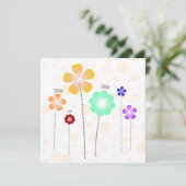 Bloemen Save the Date Sjabloon Kaart (Staand voorkant)