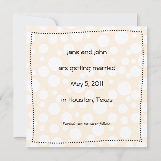 Bloemen Save the Date Sjabloon Kaart (Achterkant)