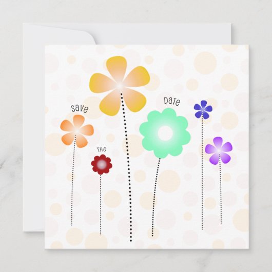 Bloemen Save the Date Sjabloon Kaart (Voorkant)