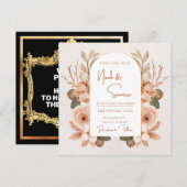 Bloemen Save The Date Uitnodiging Voor Trouwen (Voorkant / Achterkant)